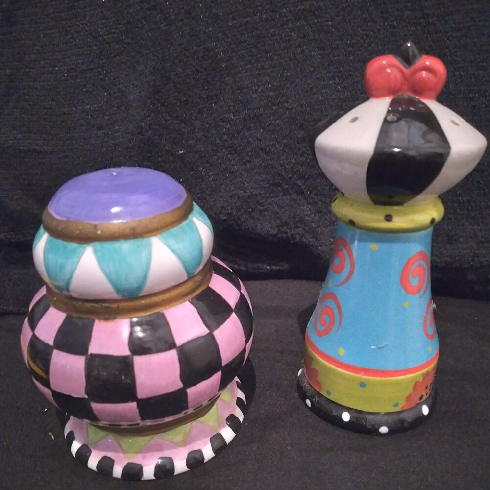 Salt and Pepper Shakers Full of Color - unique
